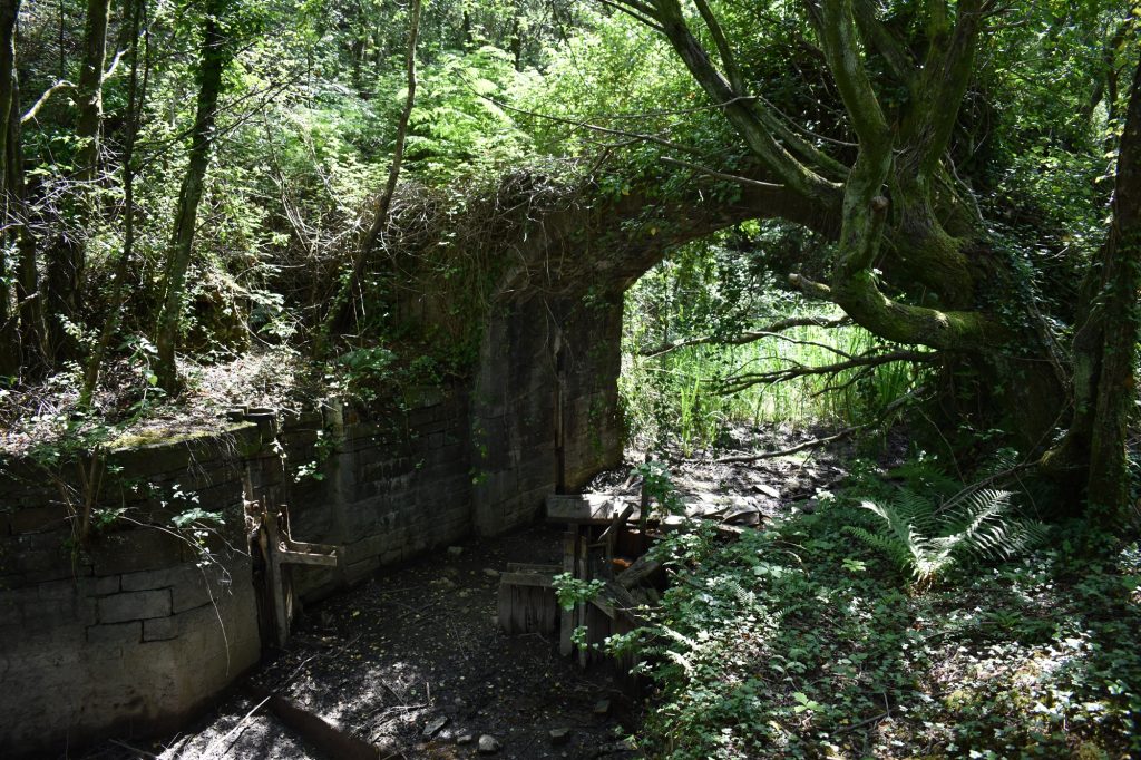 River Lock and arched bridge at the tidal Red Jacket Pill.