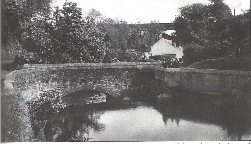 The Cwm Neath Abbey 1900 Note the cottage on the right and viaduct in background.