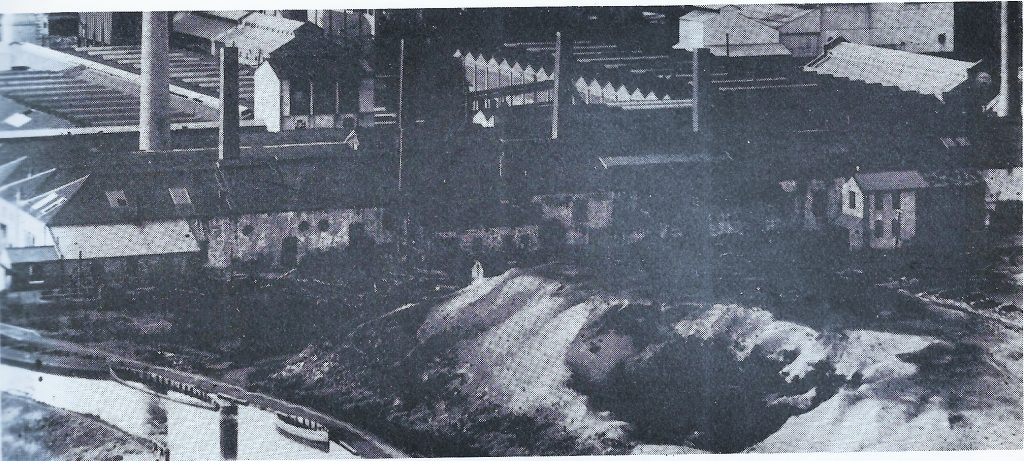 The Tennant at Mary Bottles Bend with old rotting barges on the canal.