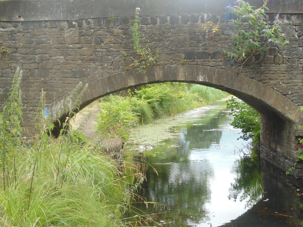 Neath Abbey Bridge is constructed primarily from rubble stone.