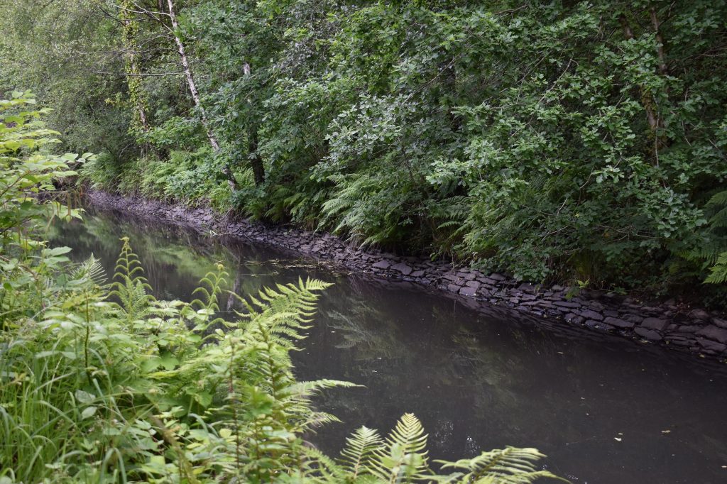 The Tennant Canal as a inverted arch of masonry, and its location is known locally as ‘the Sands’.