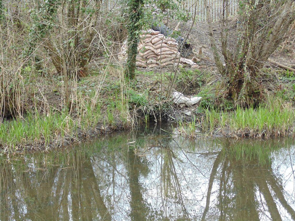 The drain system under construction in 2021.